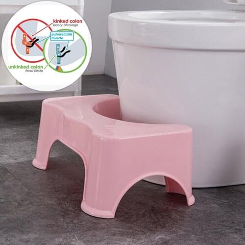 U-Shaped Toilet Step Stool Portable Non-Slip Foot Stool Plastic Squatty Potty Household Toilet Squatty Stools Bathroom Products