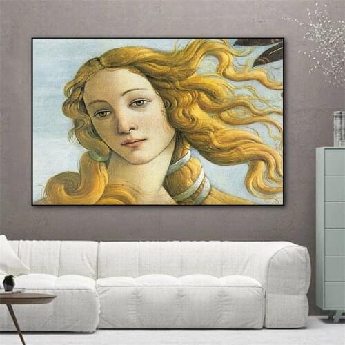 Venus by Sandro Botticelli Reproduction Famous Oil Painting Prints On Canvas Wall Art Poster and Print Picture for Living Room