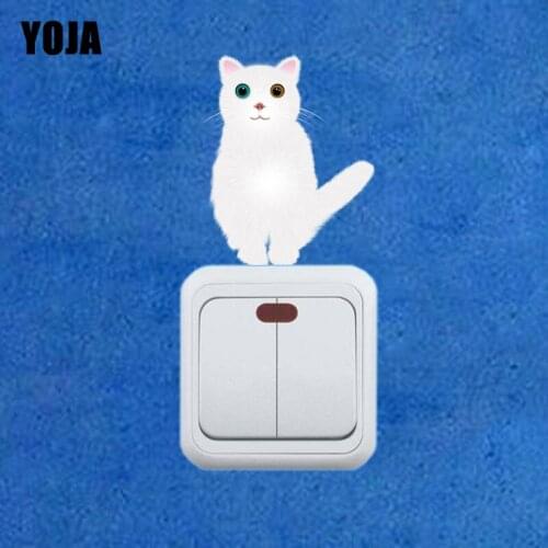 YOJA The Cats White Livingroom Home Decor Fashion Wall Decal Switch Sticker 8SS0052