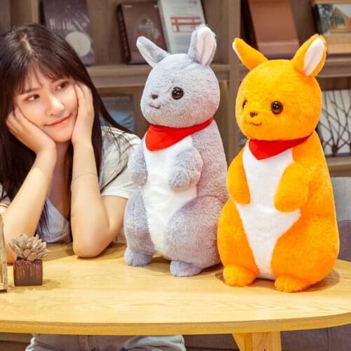 1pc 45/60CM Lovely Standing Australia Kangaroo Plush Toys Cartoon Stuffed Soft Animal Dolls for Children Kids Birthday Gifts