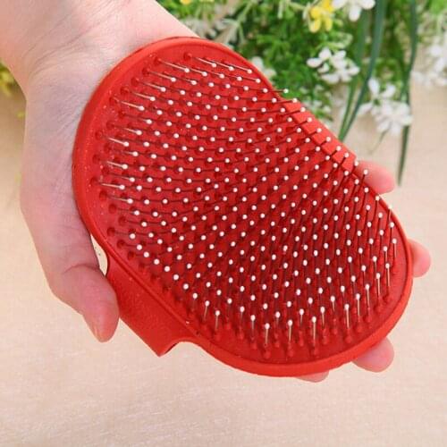 1 Pcs Pet Dog Cat Massaging Bath Brush Comb Rubber Glove Hair Fur Grooming Pin Pet Shower Dog Brush Pets Supplies Hot Sale