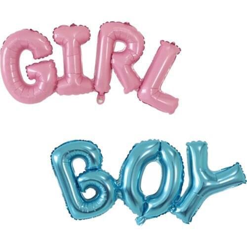 10/20/50pcs Baby Boy Girl letter Foil Balloons Baby Shower Birthday Wedding Party Siamese Connect Baby Alphabet Air Balaos Decor