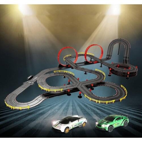 17.2m 1:43 Electric Remote Control Car Racing Track Rail Rc Car Electrification Railway Slot Car Race Vehicle Toy