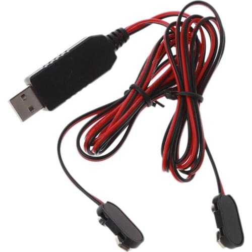 2021 New 100cm 300cm 2in1 USB Mains Convert to Dual 6F22 9V Battery Eliminator Replace 2pcs 9V Battery USB Power Supply Cable