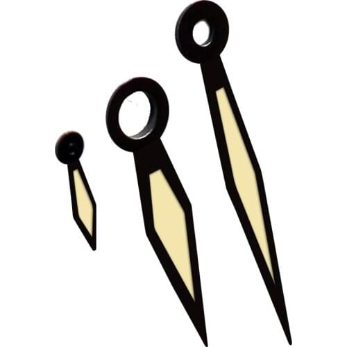 3pcs/Set of Black Watch Hands Blue Luminous Classic for ETA 6497 6498 or Seagull ST3600/ ST3620 Movement Watch Accessories