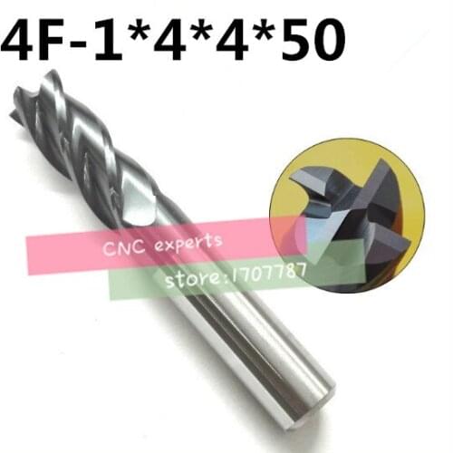 4f-1.0*4*4*50,hrc50,carbide End Mills , Carbide Square Flatted End Mill ,,coating:nano, The Lather,boring Bar,cnc,machine