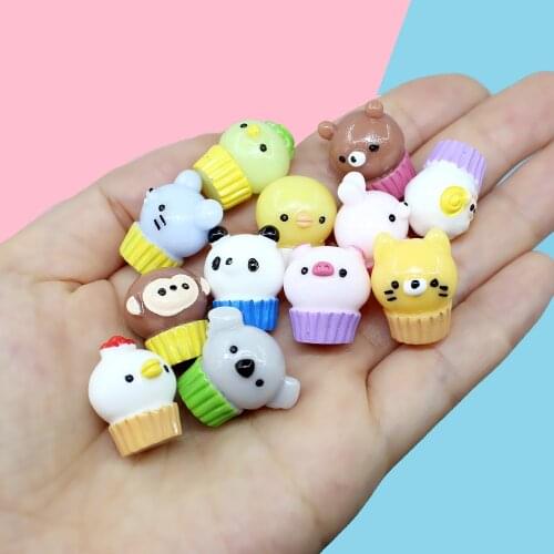 5/10Pcs Mixed Resin Animal Beads Decoration Crafts Flatback Scrapbooking Fit Phone Embellishments Diy Accessories