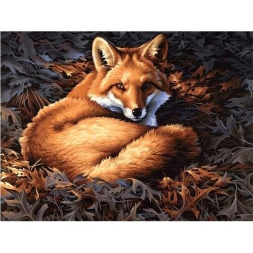 5D DIY Full Diamond Painting Kit Animal Diamond Embroidery Cross Stitch Fox Rhinestones Mosaic Sale Decor for Home