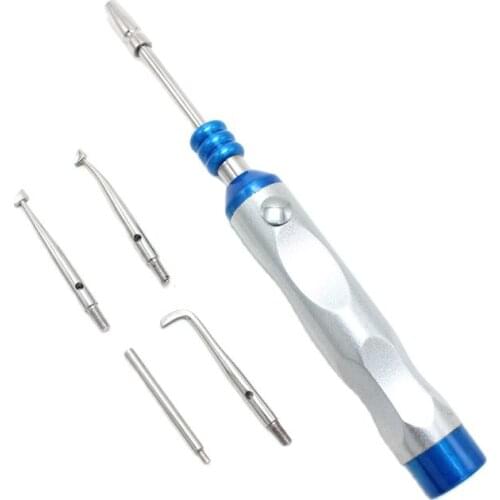 Free Shipping 1 Set Stainless Steel Dental Adjustable Automatic Crown Remover Gun Tool 4 Level for Dentistry Lab Tools
