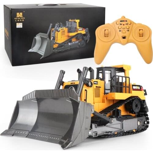 Car Toys 1:16 RC Truck Model Remote Controlled Bulldozer Alloy Tractor Caterpillar Engineering Car Toys for boys kids model