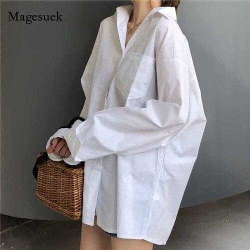 White Sunscreen Long Sleeve Shirt 2020 Women Summer Autumn Casual Loose Shirt for Female Blouse Womens Blouse Blusas 11105