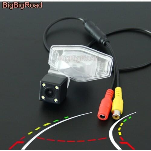 BigBigRoad Car Intelligent Dynamic Trajectory Tracks Rear View Camera Night Vision For Honda Vezel HRV HR-V 2013 2014 2015 2016