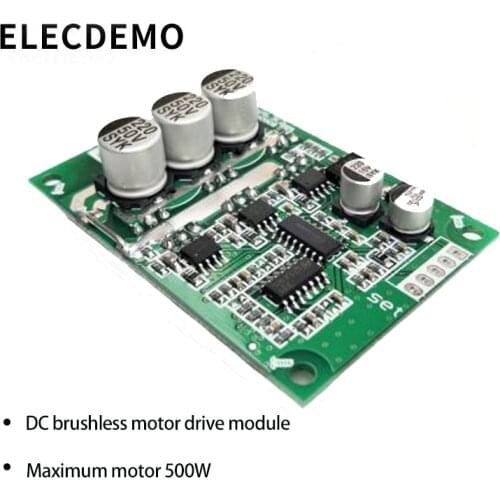 V6.3E2 DC Brushless Motor Drive Control Board No Hall 12V 24V 36V 500W DC 15A function demo board