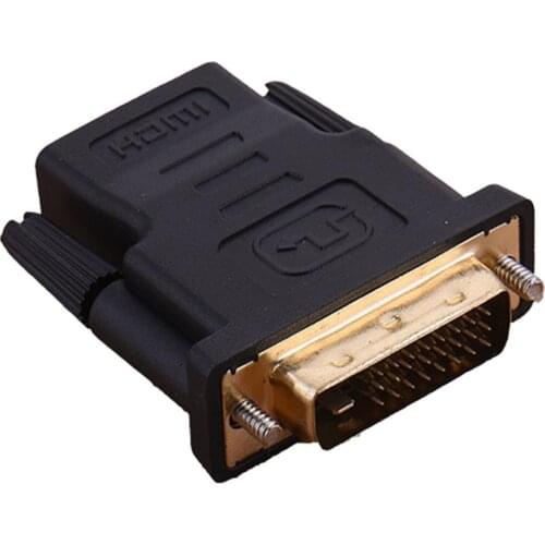 DVI 24+1 To HDMI-compatible Gold Plated Plug DVI 24+1 Male To HDMI-compatible Video Converter For PC HDTV Projector