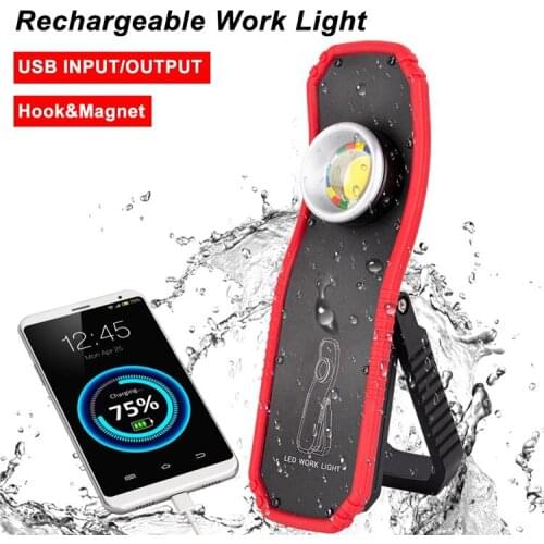 Hanging Hook Lamp For Outdoor Camping Accessories Spotlight Rechargeable Magnetic Power Light 60W COB Lantern Hanging