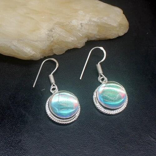 Gemstonefactory Big Promotion Unique 925 Silver Colorful Topaz Dazzling Women Ladies Gifts Dangle Drop Earrings 20212284