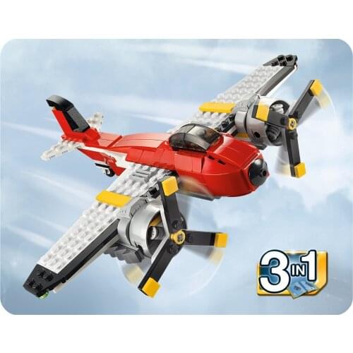 DECOOL City 3 in 1 Creator Propeller Adventures Building Blocks Bricks Model Kids Toys Airbus Airplane Cargo Plane