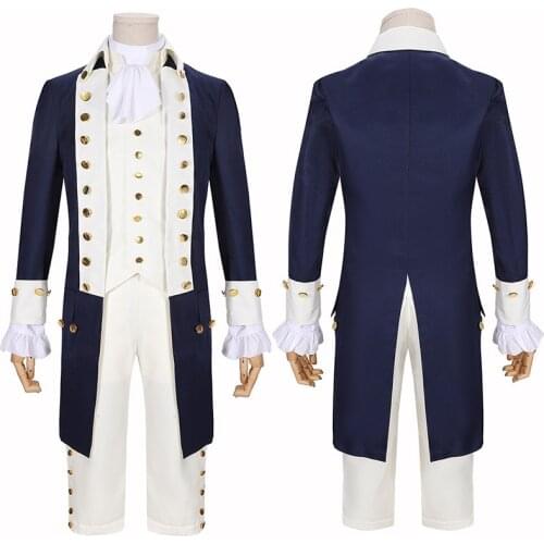 Alexander Hamilton Musical Rock Opera Concert Cosplay Costume Man Stage Outfit Halloween Carnival Shows Cloth