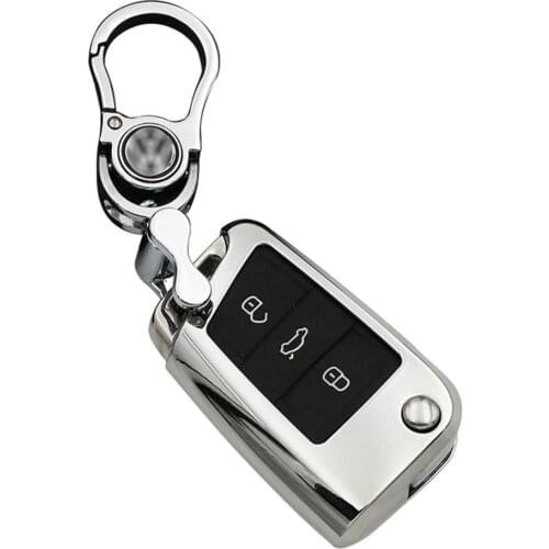 Kwaks TPU Plastic Car Key Case For VW Volkswagen Passat Smart Remote Holder Car Key Cover With Fashion Key Buckle Keyring