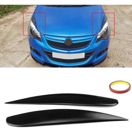 Car Headlight Lamp Eyebrow Spoilers Matte Sticker Protection for Vauxhall Corsa D VXR 2006-2014