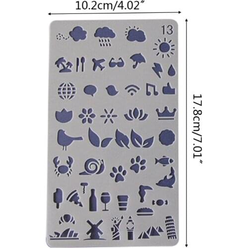 LXAA Bullet Diary Journal Stencils Set Drawing Template Ruler DIY Painting Template