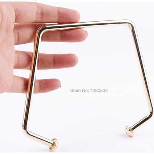 2pcs/lot metal Bag Handle Carry Ring frame Handbag Handle Golden Color For Purse HandBag