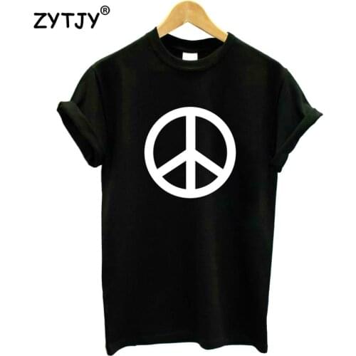 Peace logo Print Women Tshirt Cotton Funny t Shirt For Lady Girl Top Tee Hipster Tumblr Drop Ship HH-164