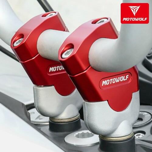 Motowolf Motorcycle 22/28mm Handlebar Heightening Riser Bar Clamp Mount for Kawasaki Suzuki Honda Ktm Triumph Ducati Aprilia
