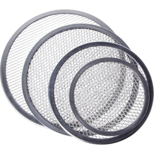 New Aluminum Mesh Grill Pizza Screen Round Baking Tray Net Kitchen Tools Ovens Kit Retail/Wholesale