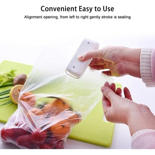Portable Heat Sealer Plastic Package Storage Bag Mini Sealing Machine Handy Sticker and Seals for Food Snack Kitchen Gadgets