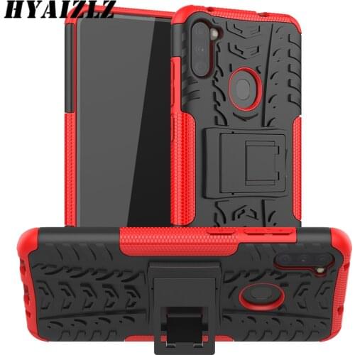 Rugged Armor Case for Galaxy A01 S20 Ultra S10 Plus Note 10 Lite A51 A71 A81 A91 A11 Double Layer Shockproof Bracket Back Cover
