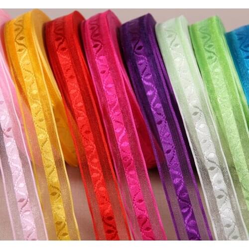 45Meters/Roll 20mm Transparent Jacquard Organza Ribbons for Wedding Birthday Party Gift Box Wrapping Candy Box Packaging Ribbons