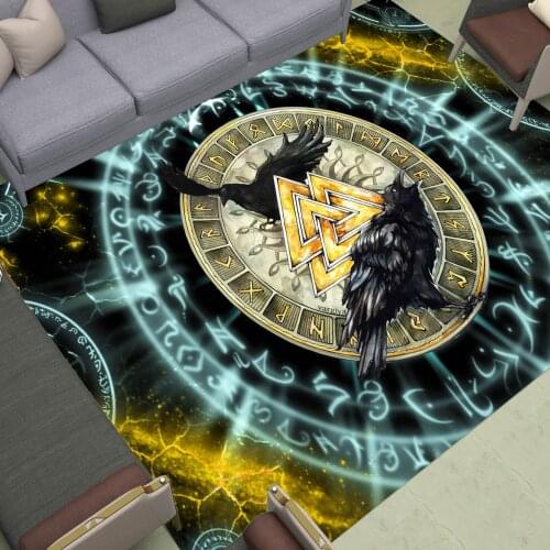 Retro Sofa Area Rugs Large Soft Floor Mat Living Room Bedroom Bathroom Decoration Carpet Print Eagle Arabic