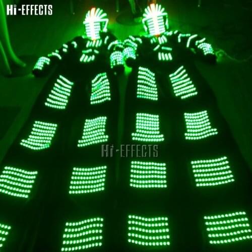 LED Robot clothing Luminous robot suits LED colorful dancer clothes stilts walker For party performance music festival DJ clubs