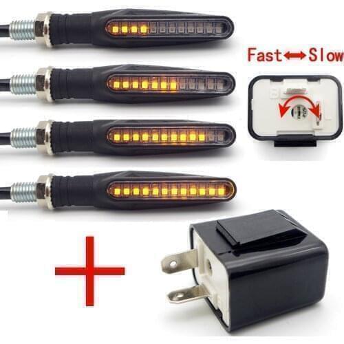Motorcycle led turn signals 12 V flashes flowing water blinker foldable FOR ktm duke pulsar ns200 xadv 750 honda cbf 125 xj6n