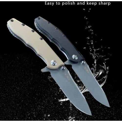 New outdoor ZT0562 tactical pocket Folding Knife 9cr13MOV Blade G10 Handle Wilderness hunting Survival multi-function knives EDC