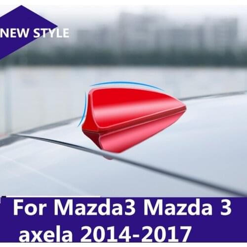 Car styling Car Shark Fin Antenna Auto Radio Signal Aerials Roof Antennas For Mazda3 Mazda 3 axela 2014-2017