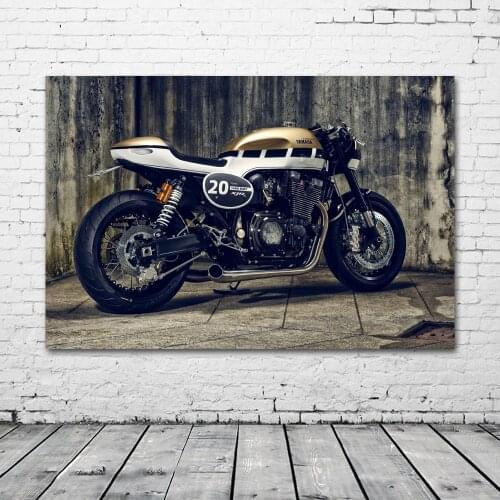 Yamahas XJR Vintage Motorcycle Wall Decor Posters Fabric Print Art Canvas Paintings Living Room Decoration