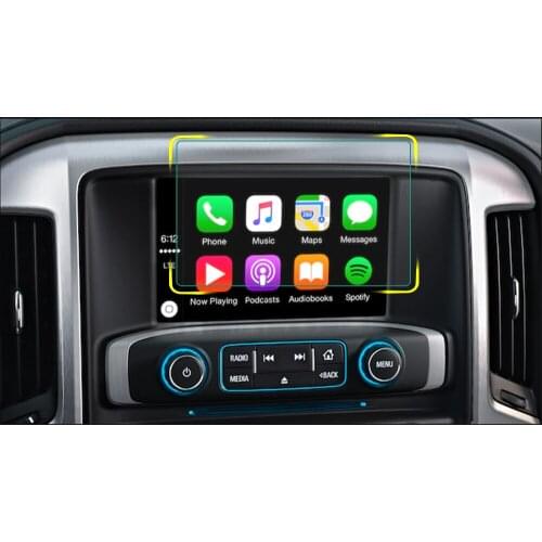 Car Navigation Screen Protector for GMC Sierra 1500 2500HD 3500HD Denali 2014-2019 8 Inch Screen Tempered Glass Protective Film