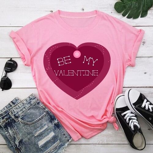 ValentineS Day Harajuku T Shirt Women Short Sleeve O Neck Loose Tshirt 2021 Summer Tee Tops Short Sleeve Female TX8281