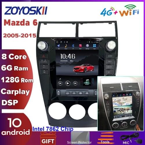 ZOYOSKII Android 9.1 vertical 10 inch CAR Radio GPS bluetooth Navigation player for mazda 6 2005-2015