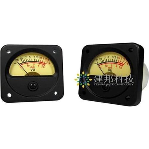 2PCS TR-45 High Precision VU Meter DB Power Discharge Flat Watch with Backlight