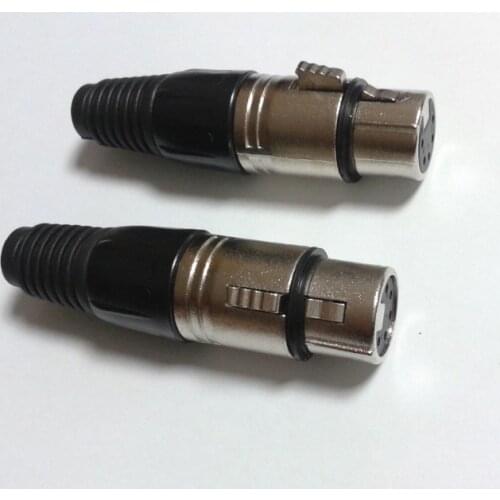 25PCS XLR Female 5 Pin Solder ADAPTER for Microphone Cable New