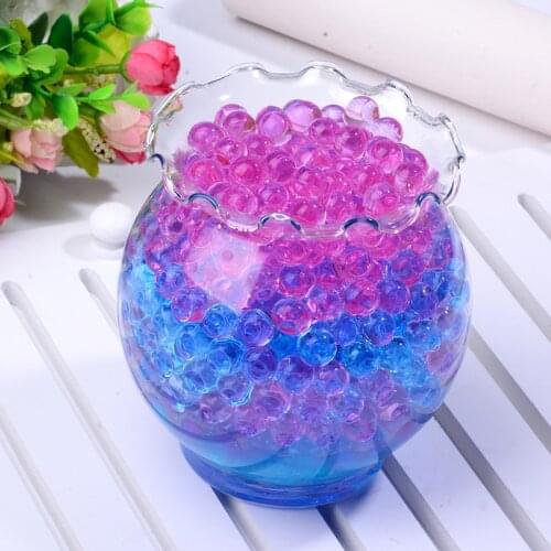 300 pcs/bag Crystal Soil Hydrogel Gel Polymer Water Beads Flower Wedding Decoration polymer Growing Water Balls Big Home Decor