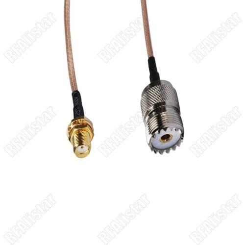 50 Pieces SMA Female to UHF Female SO239 Jack RG316 RF Pigtail Cable Assembly For Ham Amateur Radio Antenna 15cm/30cm/50cm/1M/2M
