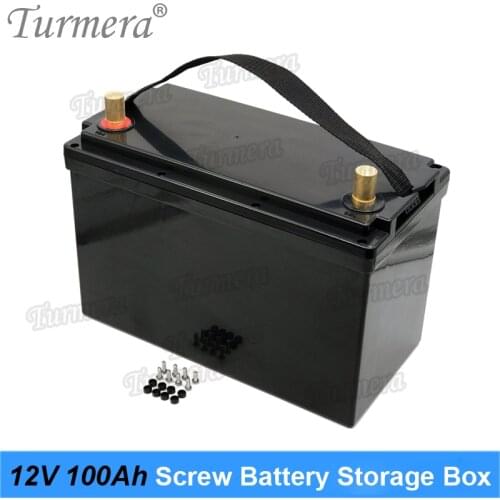 12V 100Ah Battery Storage Box with LCD for 3.2V Lifepo4 Batteries Solar Panel System and Uninterrupted Power Supply Use Turmera