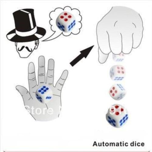 Free Shipping,Automatic Dice- Magic Trick,Stage Magic Props,Close Upmagic,Mentalism,Comedy,Magia Toys Classic Magie Magician