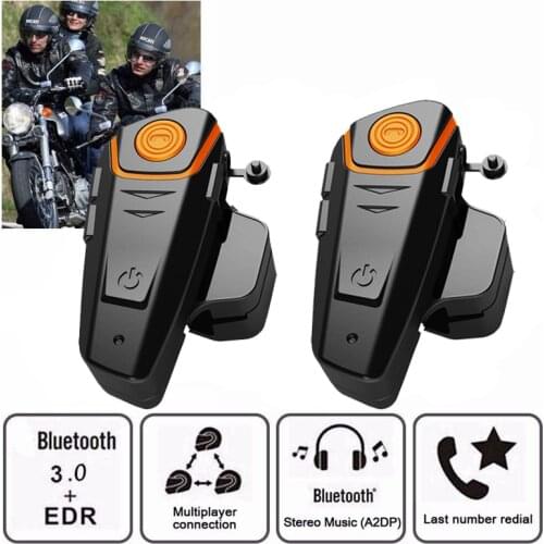 2 pcs BT-S2 Pro Motorcycle Helmet Intercom Motorbike Wireless Bluetooth Headset 100% Waterproof BT Interphone with FM Radio 2018
