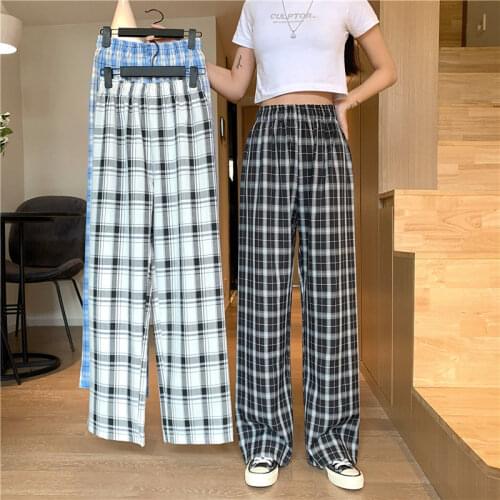 Women Summer Thin Trousers Black Wide Leg Loose Pants Full Length Pants Casual trouser Elastic Waist Plus Size Pants