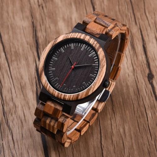 Men Watches Luxury Simple Zebra Wood Quartz Wristwatch Male часы мужские montre homme reloj hombre Gift for Him Dropship